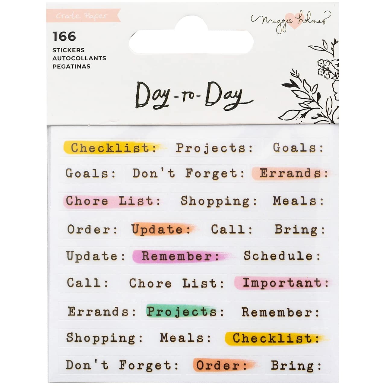 American Crafts&#x2122; Maggie Holmes Day-To-Day Planner Mini Sticker Book No. 2